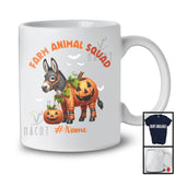 Personalized Farm Animal Squad; Lovely Halloween Custom Name Donkey Pumpkin Cosplay; Farm T-Shirt