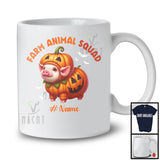 Personalized Farm Animal Squad; Lovely Halloween Custom Name Pig Pumpkin Cosplay; Farm T-Shirt