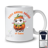 Personalized Farm Animal Squad; Lovely Halloween Custom Name Sheep Pumpkin Cosplay; Farm T-Shirt