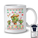 Personalized Feliz Navidad; Joyful Christmas Custom Name Mexican Cactus; Sweater Family T-Shirt