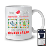 Personalized First Accountant Then Christmas; Joyful X-mas Winter Break; Custom Name Jobs T-Shirt