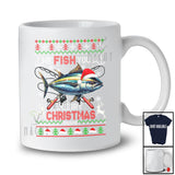 Personalized Fish You A Merry Christmas; Fantastic Sweater Santa Tuna; Custom Name Fishing T-Shirt