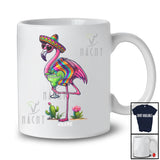 Personalized Flamingo Drinking Margarita; Adorable Flamingo With Sunglasses; Custom Name Drunker T-Shirt