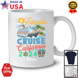 Personalized Friends Cruise California 2024, Joyful Summer Vacation Custom Name, Cruise Ship Group T-Shirt