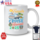 Personalized Friends Cruise Hawaii 2025, Joyful Summer Vacation Custom Name, Cruise Ship Group T-Shirt