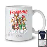 Personalized Friendsmas Squad; Amusing Christmas Four Giraffes; Custom Name Wild Animal T-Shirt