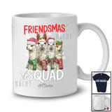 Personalized Friendsmas Squad; Amusing Christmas Four Llamas; Custom Name Wild Animal T-Shirt