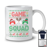 Personalized Game Squad; Merry Christmas Sweater Gaming Controllers; Custom Name Gamer T-Shirt