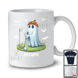 Personalized Ghost Playing Golf, Horror Halloween Custom Name Golf Player Team T-Shirt