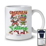 Personalized Gingerbread Eating Squad; Lovely Christmas Plaid; Custom Name Baking Baker T-Shirt