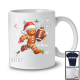 Personalized Gingerbread Playing Football Rugby; Joyful Christmas Custom Name Sport Player; Baker T-Shirt