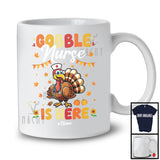 Personalized Gobble Nurse Is Here; Humorous Thanksgiving Turkey Nurse; Custom Name Jobs T-Shirt