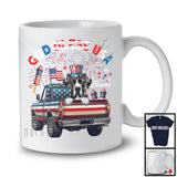Personalized God Bless USA, Lovely 4th Of July Custom Name Great Dane On Pickup Truck, Patriotic T-Shirt