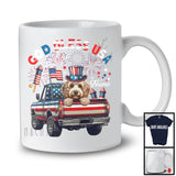 Personalized God Bless USA, Lovely 4th Of July Custom Name Sproodle On Pickup Truck, Patriotic T-Shirt