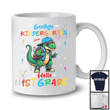 Personalized Goodbye Kindergarten Hello 1st Grade, Lovely Graduation Custom Name T-Rex, Dinosaur T-Shirt