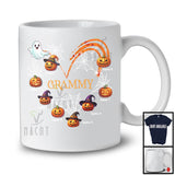 Personalized Grammy, Lovely Halloween Pumpkin As Heart Shape, Grandson Granddaughter Custom Name T-Shirt