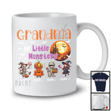 Personalized Grandma Of Little Monsters; Creepy Halloween Family Custom Name Group T-Shirt