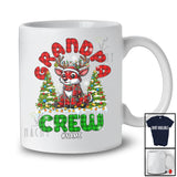 Personalized Grandpa Crew; Wonderful Christmas Red Plaid Reindeer; Custom Name Family T-Shirt