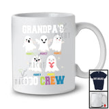 Personalized Grandpa's Boo Crew, Adorable Halloween Custom Name Grandkids, Ghost Family T-Shirt