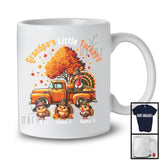 Personalized Grandpa's Little Turkeys; Lovely Thanksgiving Fall Tree Pickup Truck; Family T-Shirt