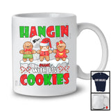 Personalized Hangin With My Cookies; Joyful Christmas Three Gingerbread; Custom Name Family T-Shirt