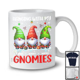 Personalized Hanging With My Gnomies; Lovely Christmas Custom Name Three Gnomes; Family T-Shirt