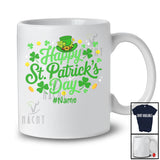 Personalized Happy St. Patrick's Day; Adorable Leprechaun Hat Shamrocks; Custom Name Family T-Shirt