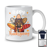 Personalized Happy Thanksgiving; Adorable Custom Name German Shepherd Plaid Turkey; Family T-Shirt