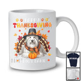 Personalized Happy Thanksgiving; Amazing Custom Name Turkey Bearded Collie; Fall Leaves T-Shirt