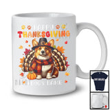 Personalized Happy Thanksgiving; Amazing Custom Name Turkey Corgi; Fall Leaves T-Shirt