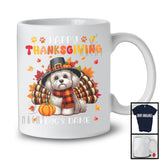 Personalized Happy Thanksgiving; Amazing Custom Name Turkey Maltipoo; Fall Leaves T-Shirt