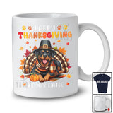 Personalized Happy Thanksgiving; Amazing Custom Name Turkey Rottweiler; Fall Leaves T-Shirt