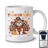 Personalized Happy Thanksgiving; Amazing Custom Name Turkey Shih Tzu; Fall Leaves T-Shirt