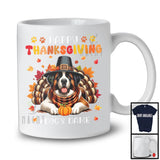 Personalized Happy Thanksgiving; Amazing Custom Name Turkey St. Bernard; Fall Leaves T-Shirt