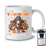 Personalized Happy Thanksgiving; Amazing Custom Name Turkey Whippet; Fall Leaves T-Shirt