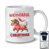 Personalized Have A Weinerful Christmas; Amusing Custom Name Santa Dachshund Owner; Family T-Shirt