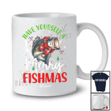 Personalized Have Yourself A Merry Fishmas; Amazing Custom Name Bass Fish; Fishing T-Shirt