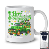 Personalized Here For Shenanigans; Lovely St. Patrick's Day Custom Name Pirate On Plaid Truck T-Shirt