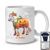 Personalized Horse Pumpkin Cosplay; Humorous Halloween Custom Name Horse; Farm Animal T-Shirt