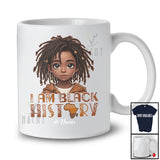 Personalized I Am Black History; Lovely Black History Month Custom Name Afro Girl; Melanin African T-Shirt