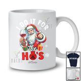 Personalized I Do It For The Ho's; Joyful Christmas Custom Name Santa Drinking Wine; Drunker T-Shirt