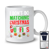 Personalized I Don't Do Matching Christmas Outfits; Amazing X-mas Santa; Custom Name Couple T-Shirt