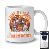 Personalized I Lost My Broom I Became A Pharmacist; Scary Halloween Custom Name Jobs T-Shirt