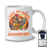 Personalized I Lost My Broom I Became An Accountant; Scary Halloween Custom Name Jobs T-Shirt