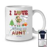 Personalized I Love Being An Aunt; Lovely Christmas Leopard Plaid Elf; Custom Name Family T-Shirt