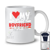 Personalized I Love My Cool Boyfriend; Lovely Valentine's Day Hearts; Custom Name Couple T-Shirt