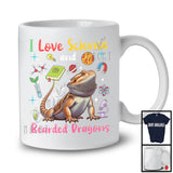 Personalized I Love Science And Bearded Dragons; Lovely Custom Name Teacher Student Team T-Shirt