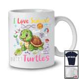 Personalized I Love Science And Turtles; Lovely Custom Name Turtles; Teacher Student Team T-Shirt