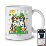 Personalized I Put The He In Shenanigans; Lovely St. Patrick's Day Custom Name Beagle; Couple T-Shirt