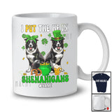 Personalized I Put The He In Shenanigans; Lovely St. Patrick's Day Custom Name Border Collie T-Shirt